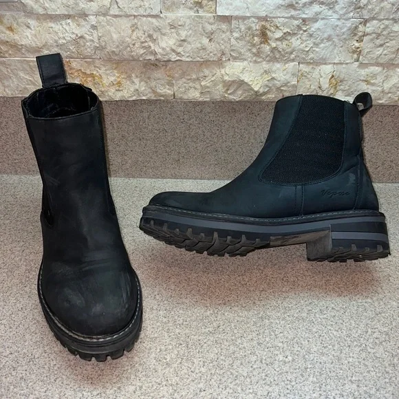 Vepose Women's Chelsea Ankle Boots – Wedge Heel Booties, Casual Comfort, Non-Slip Sole, Black - View #12